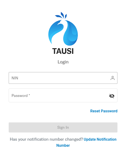 Tausi Portal login